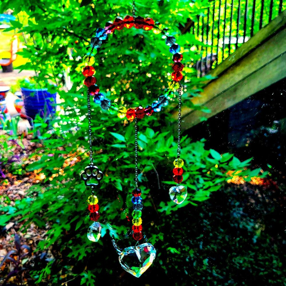I'll Meet You at the Rainbow Bridge Pet Remembrance Sun Catcher